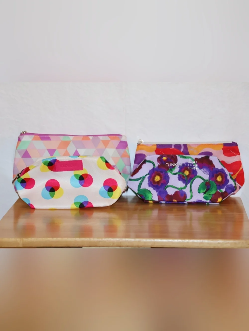 Set Of 4 Clinique Cosmetic Makeup Bags.